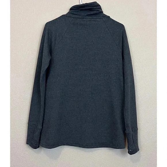 The North Face Womens Cowl Neck Sweatshirt Size XS Pullover Gray Thumbholes - Picture 4 of 9